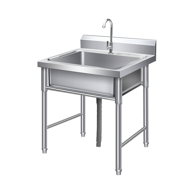 Commercial Kitchen Double Sink - อ่างล้างจานสแตนเลสเชิงพาณิชย์ แบบช่องเดียว สองช่อง สามช่อง พร้อมแท่นวาง อ่างล้างผัก