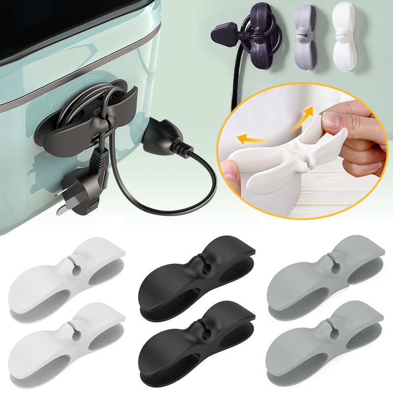 Commercial Kitchen Appliance - 3-6pcs สายไฟ Winder สําหรับเครื่องใช้ในครัวสายไฟ Wrapper การจัดการสายเคเบิลผู้ถือคลิปสําหรับ