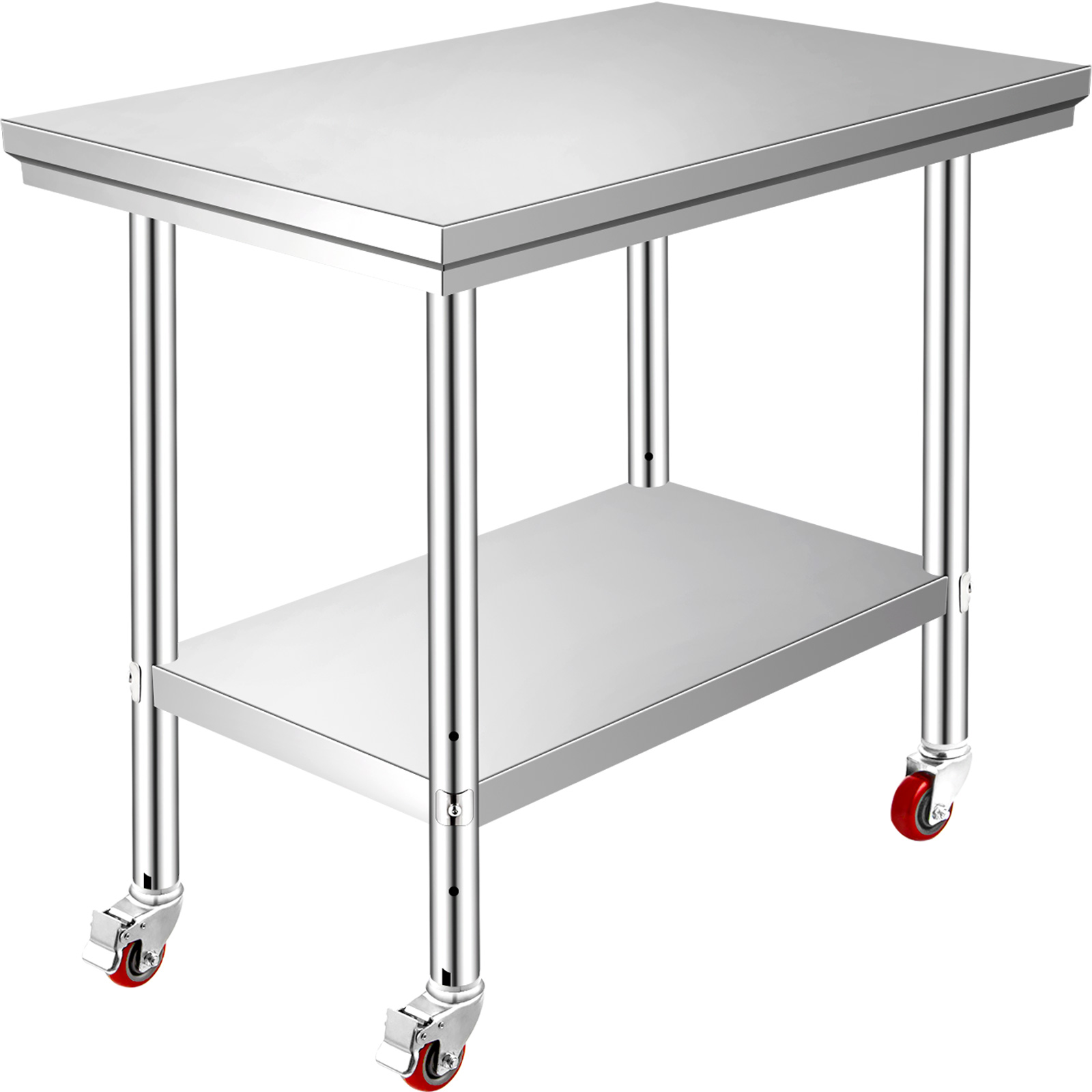 Commercial Kitchen Bench - ซัคซีบาย โต๊ะทำงานครัวสแตนเลสพร้อมชั้นวางของ โต๊ะทำงานเชิงพาณิชย์พร้อมล้อเลื่อนสำหรับจัดเก็บในบ้านและร้านอาหาร