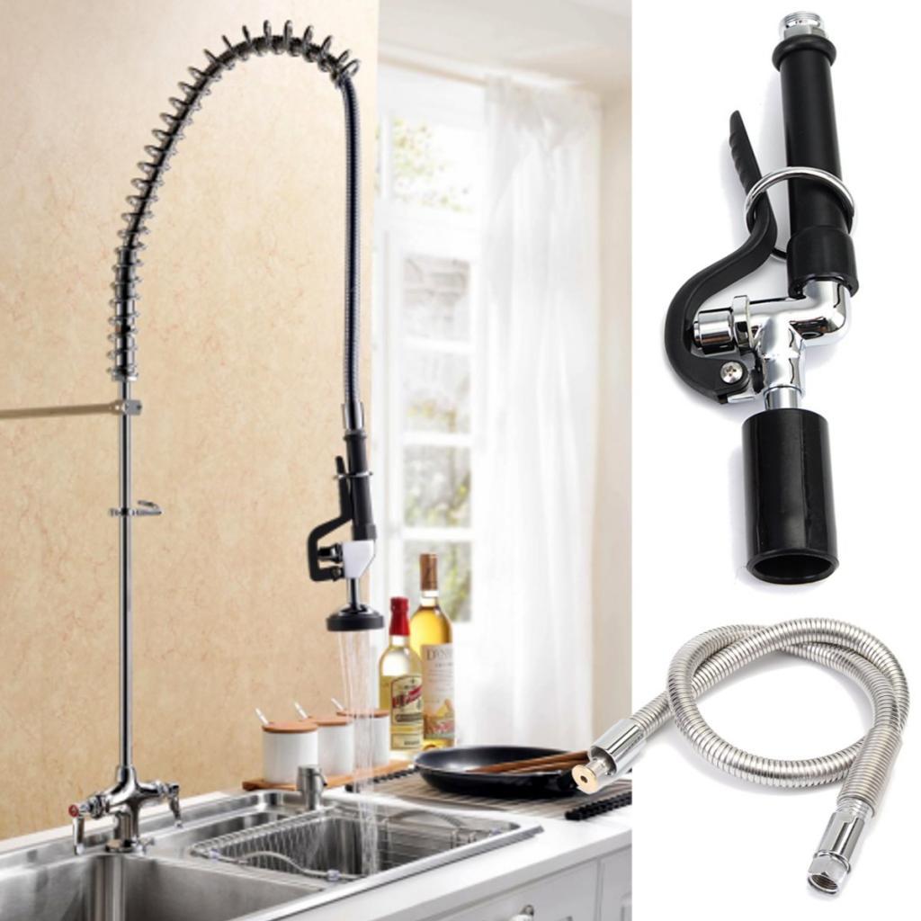 Commercial Kitchen Tap With Spray - หัวฉีดสเปรย์สำหรับครัวเชิงพาณิชย์ ด้ามจับ ABS ทันสมัย แบบพ่นฝน สำหรับทำความสะอาดอ่างลึก