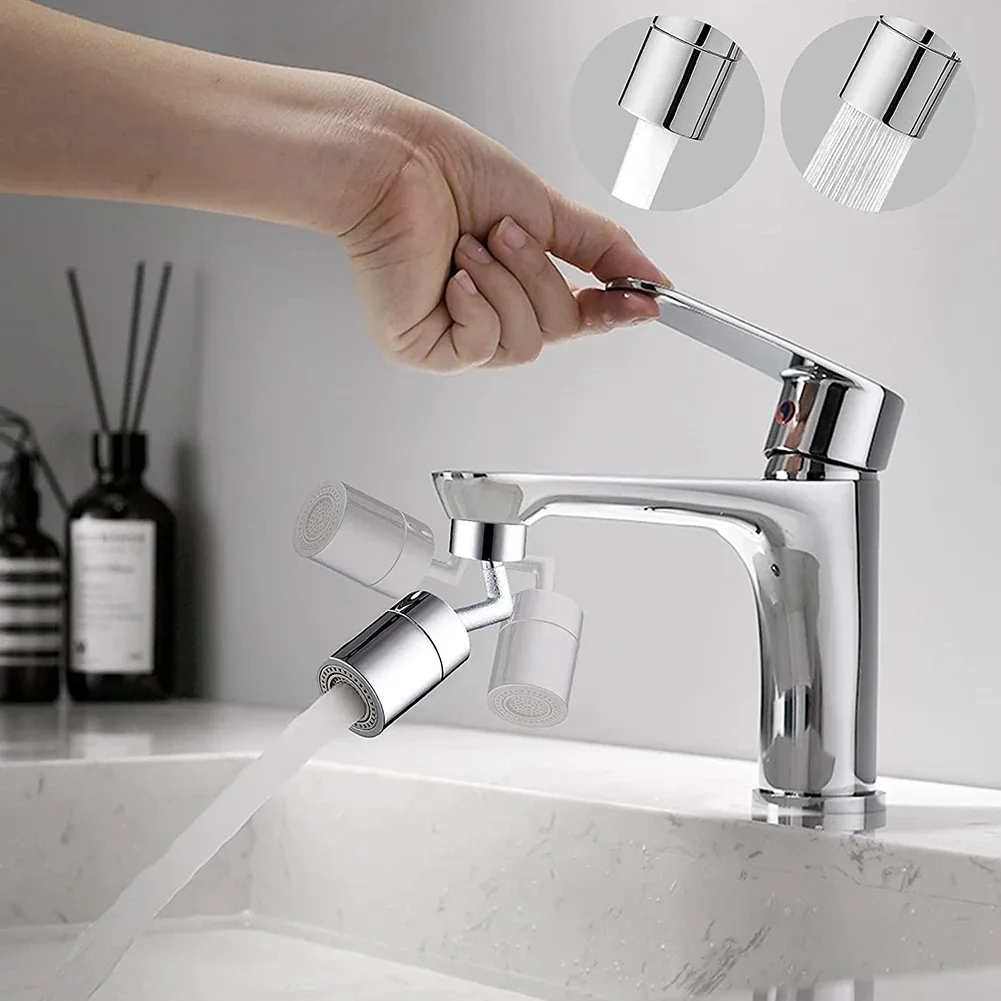 Commercial Kitchen Tap With Spray - 1-10 ชิ้น 720 ° หัวต่อก๊อกน้ำแบบหมุนได้ ป้องกันน้ำกระเด็น