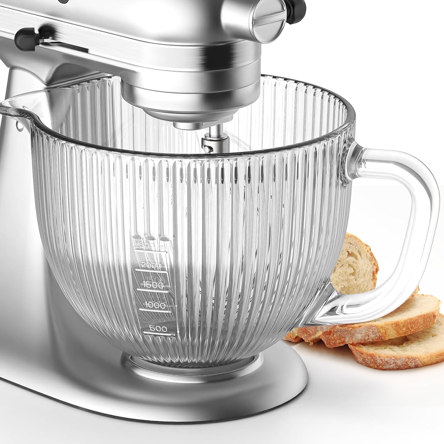 Commercial Kitchen Units - GVODE ชามแก้วสําหรับ Kitchenaid Mixer, 4.5-5 Quart
