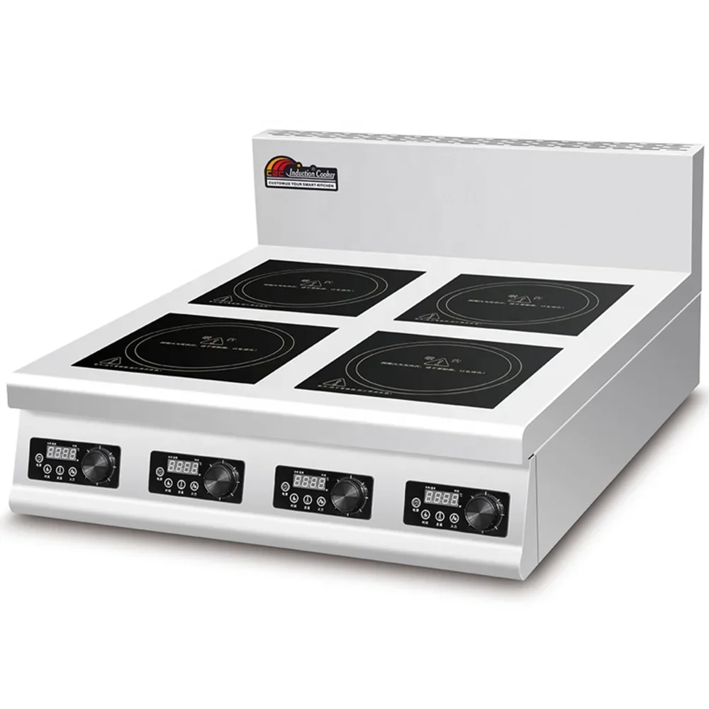 Range Commercial Kitchen - เตาแม่เหล็กไฟฟ้าอุตสาหกรรมแบบตั้งพื้น 4 หัวเตา สำหรับครัวเชิงพาณิชย์ รับผลิตแบบ OEM