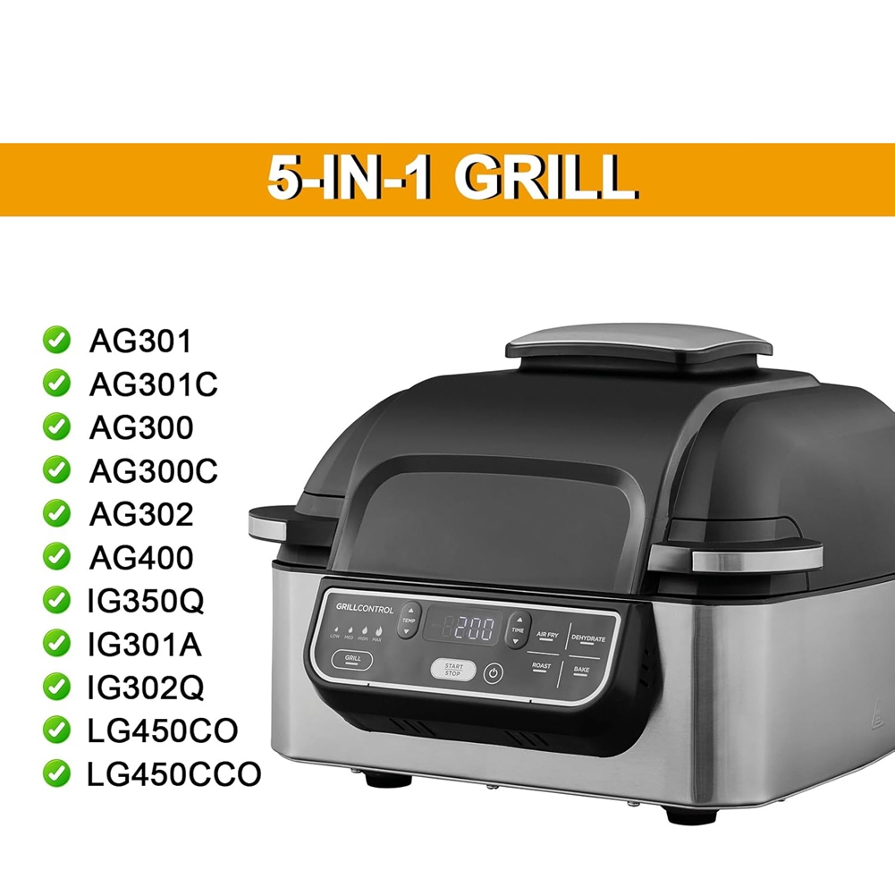 Ninja Air Fryer Af300 - M02K-แผ่นกันกระเด็นสแตนเลสและตะแกรงย่างสำหรับนินจาฟู้ดดี้ 5-อิน-1 อะไหล่ย่าง AG301,AG400 AG300,IG350Q