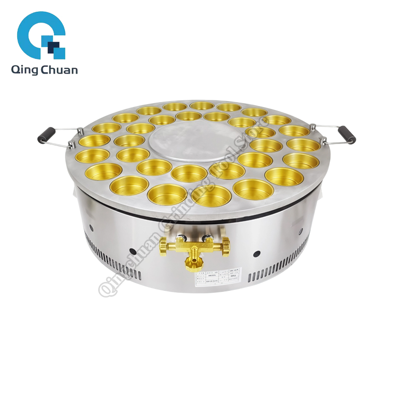 Commercial Kitchen Appliance - เครื่องทำขนมถั่วแดง 32 หลุม แบบแก๊ส หมุนได้ ทำอิมากาวะยากิ/โอบันยากิ