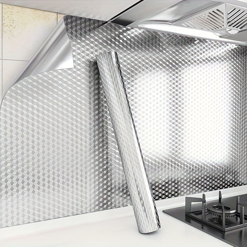 Commercial Kitchen Wall Panels - สติ๊กเกอร์อลูมิเนียมสำหรับห้องครัว กันน้ำ กันน้ำมัน ทนไฟ ทนความร้อน แผ่นปิดผนังทำความสะอาดง่าย