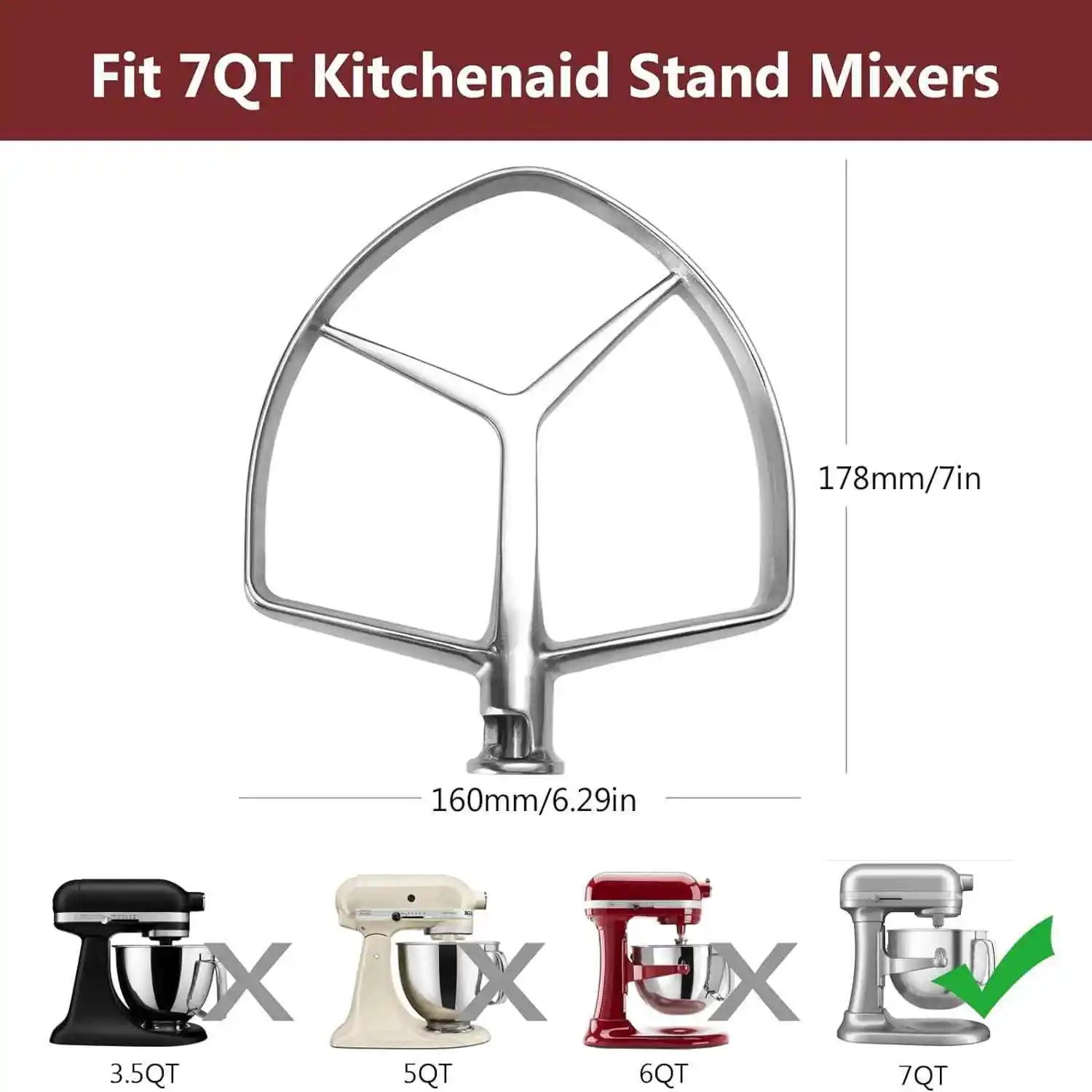 Commercial Kitchen Units - สำหรับเครื่องผสมอาหาร Kitchenaid ขนาด 7 ควอร์ต อุปกรณ์เสริมสำหรับเครื่องผสมอาหารแบบตั้งโต๊ะ