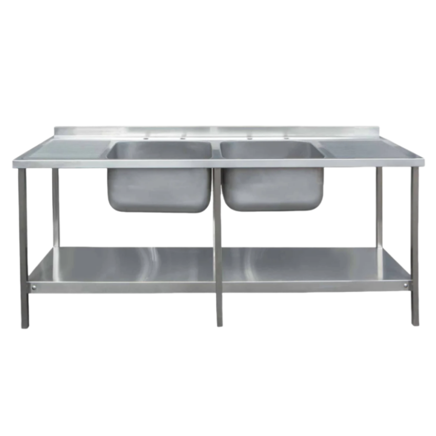 อ่างล้างจานครัวร้านอาหารแบบคู่ - Commercial Kitchen Double Sink บทวิจารณ์และราคา