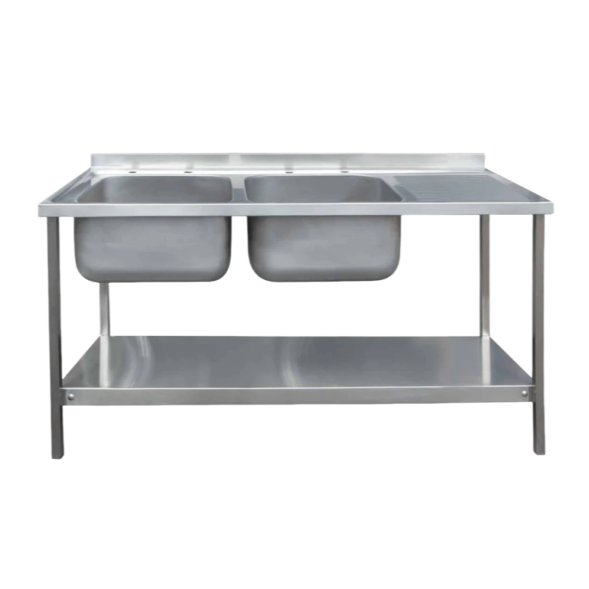 อ่างล้างจานครัวร้านอาหารแบบคู่ - Commercial Kitchen Double Sink บทวิจารณ์และราคา