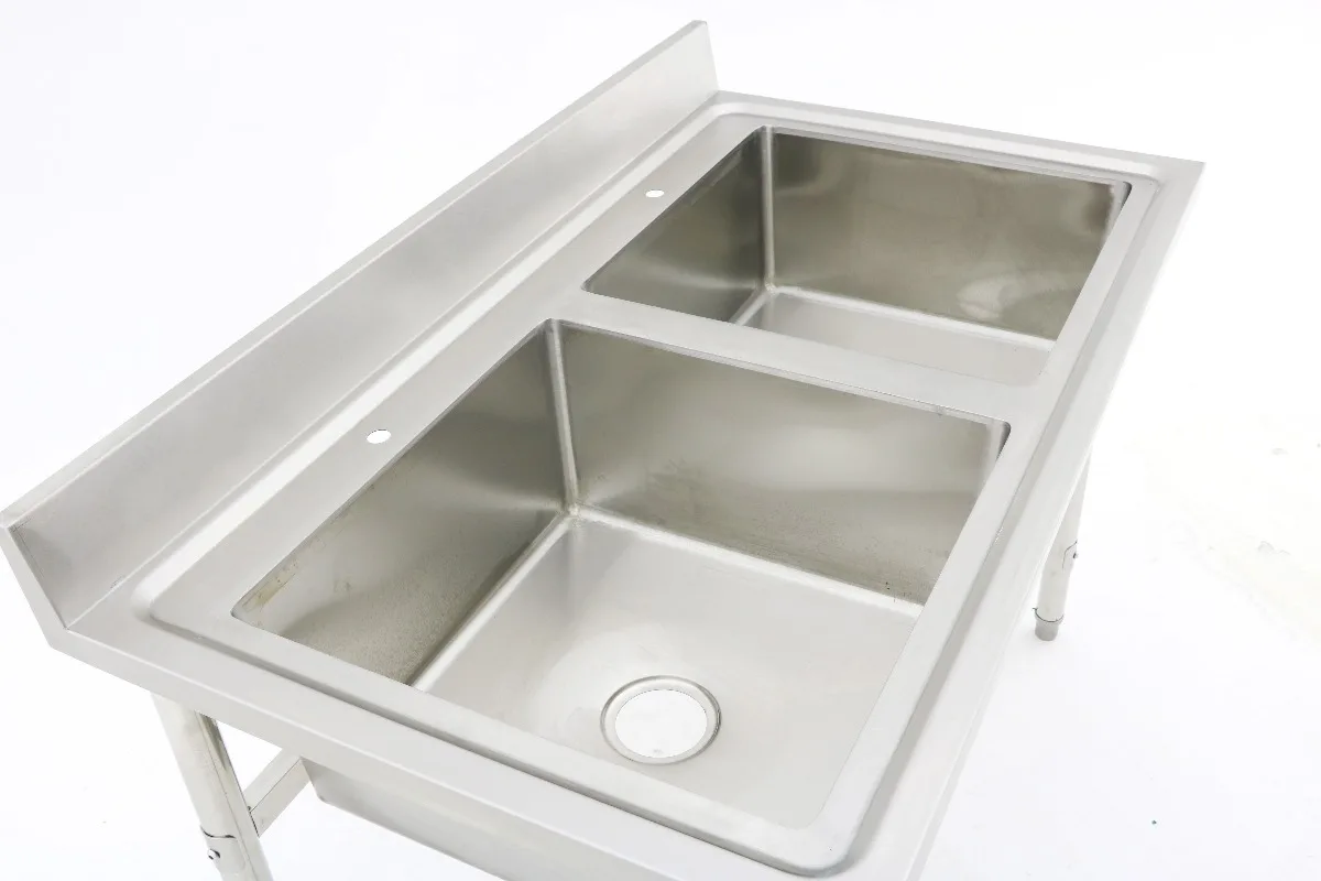 อุปกรณ์ครัวเชิงพาณิชย์ อ่างล้า - Commercial Kitchen Double Sink บทวิจารณ์และราคา