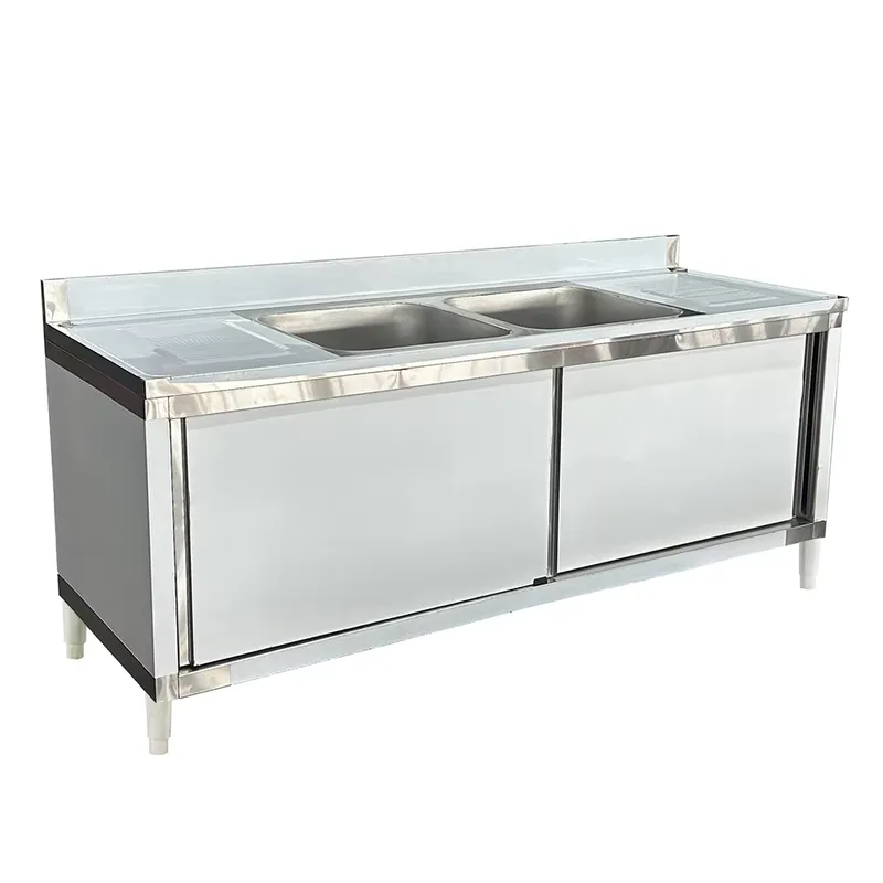 อ่างล้างจานสแตนเลส 304 แบบสองห - Commercial Kitchen Double Sink บทวิจารณ์และราคา