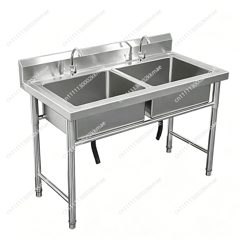 อ่างล้างจานสแตนเลส 304 สำหรับใ - Commercial Kitchen Double Sink บทวิจารณ์และราคา