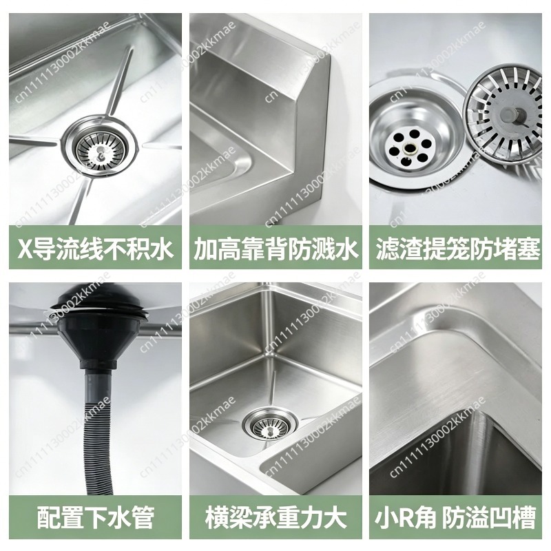 อ่างล้างจานสแตนเลส 304 สำหรับใ - Commercial Kitchen Double Sink บทวิจารณ์และราคา