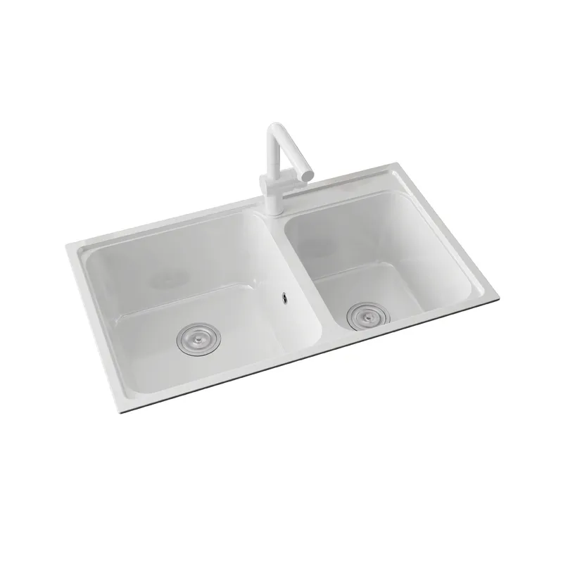 อ่างล้างจานคู่ SMC แข็งแรง ทนท - Commercial Kitchen Double Sink บทวิจารณ์และราคา
