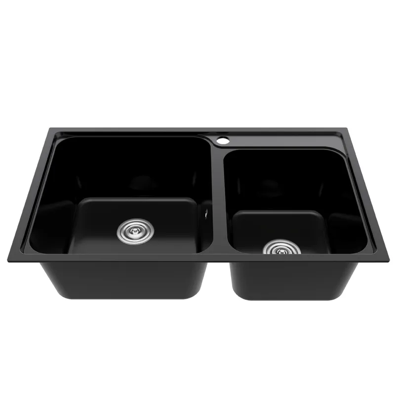 อ่างล้างจานคู่ SMC แข็งแรง ทนท - Commercial Kitchen Double Sink บทวิจารณ์และราคา