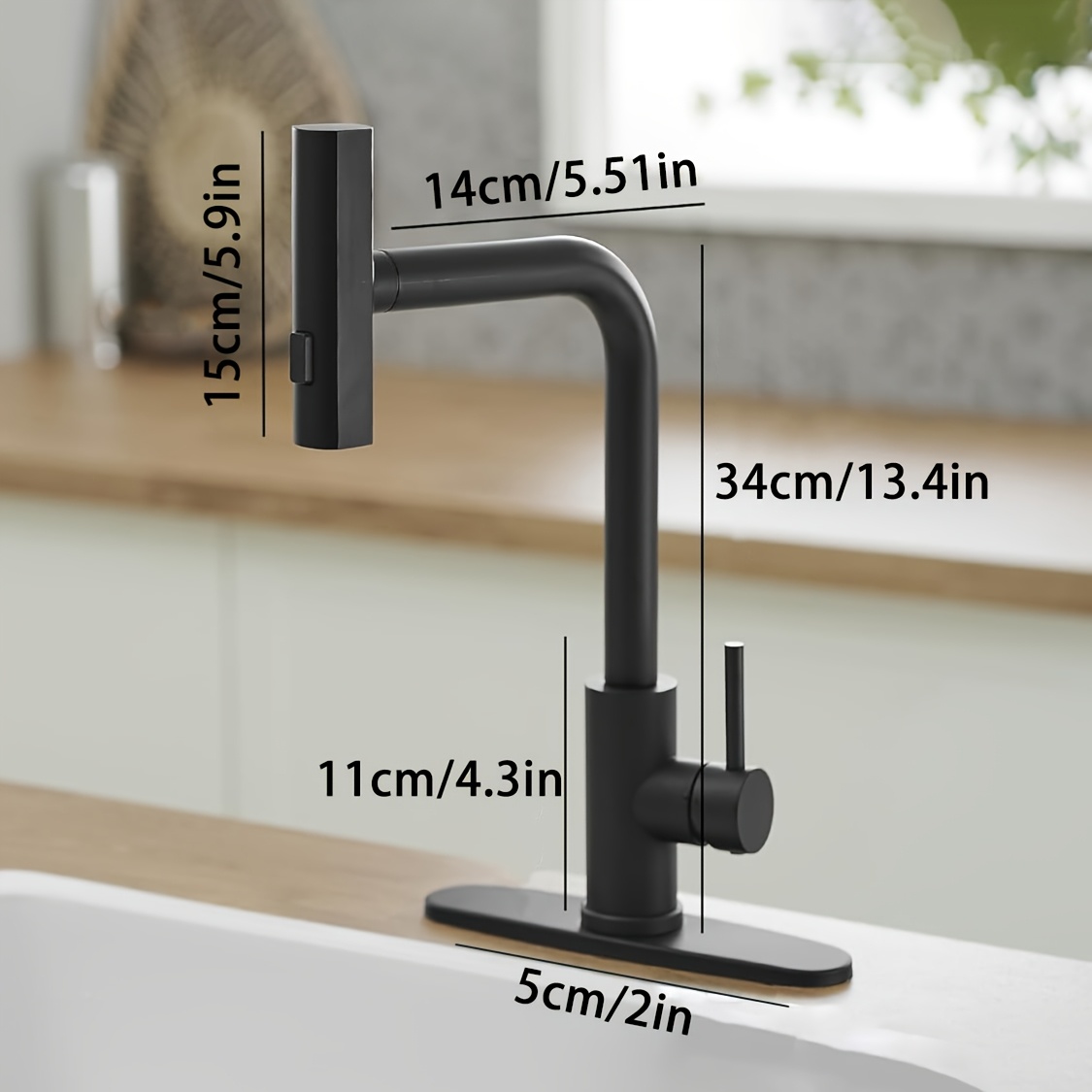 1 PC สีดําก๊อกน้ําห้องครัวดึงส - Commercial Kitchen Units บทวิจารณ์และราคา