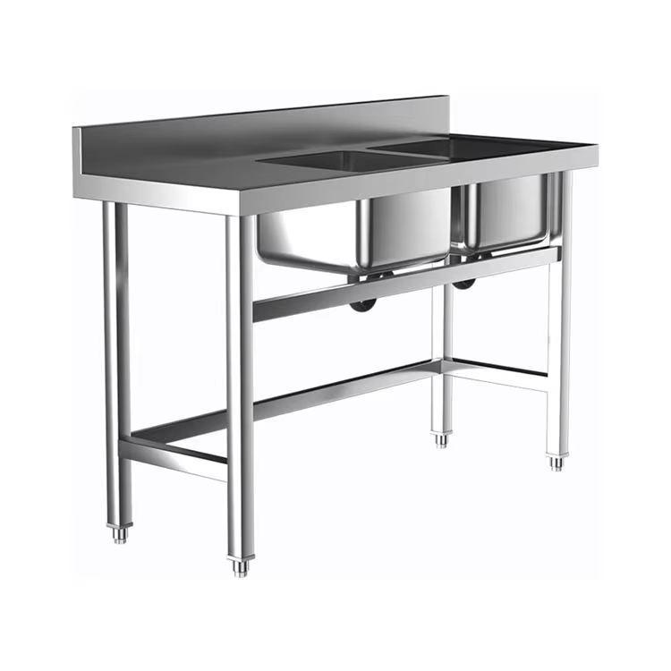 อุปกรณ์ครัวโรงแรมเชิงพาณิชย์ อ - Commercial Kitchen Double Sink บทวิจารณ์และราคา