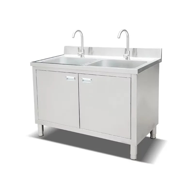 ตู้ซิงค์สแตนเลสเชิงพาณิชย์ 304 - Commercial Kitchen Double Sink บทวิจารณ์และราคา