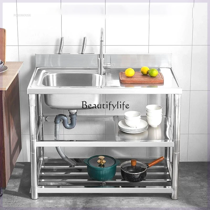 อ่างล้างจานครัวทันสมัยแบบหนาสำ - Commercial Kitchen Double Sink บทวิจารณ์และราคา