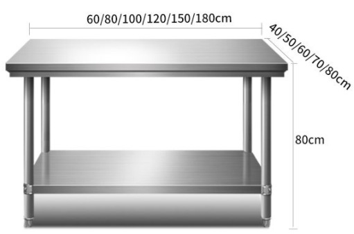 โต๊ะทำงานสแตนเลสสองชั้น, โต๊ะเ - Commercial Kitchen Bench บทวิจารณ์และราคา