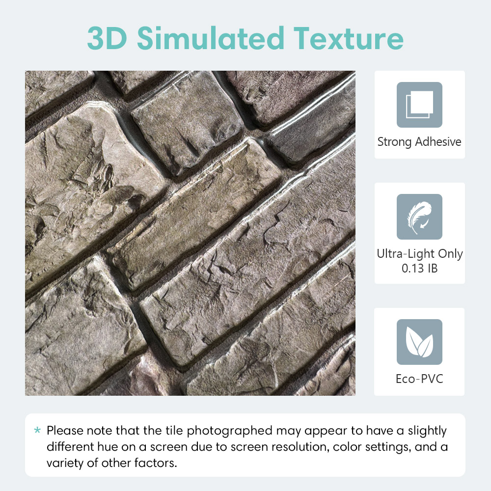 10 ชิ้น 3D Faux หิน Peel และ S - Commercial Kitchen Wall Panels บทวิจารณ์และราคา