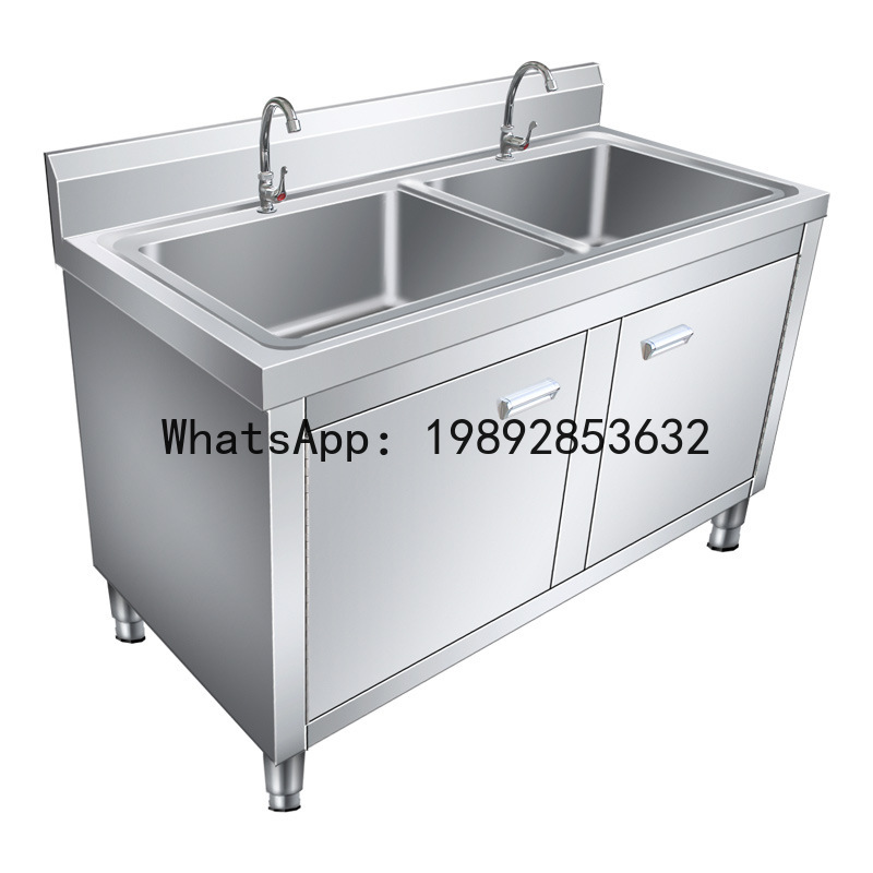 ตู้ใต้อ่างล้างจานสแตนเลส 304 แ - Commercial Kitchen Double Sink บทวิจารณ์และราคา