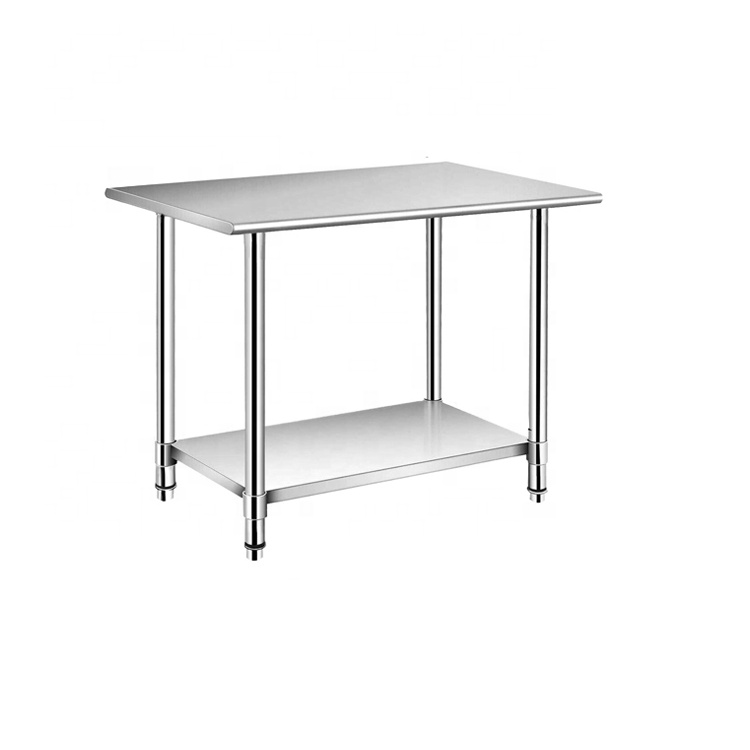 โต๊ะทำงานครัวสแตนเลสปรับระดับค - Commercial Kitchen Bench บทวิจารณ์และราคา