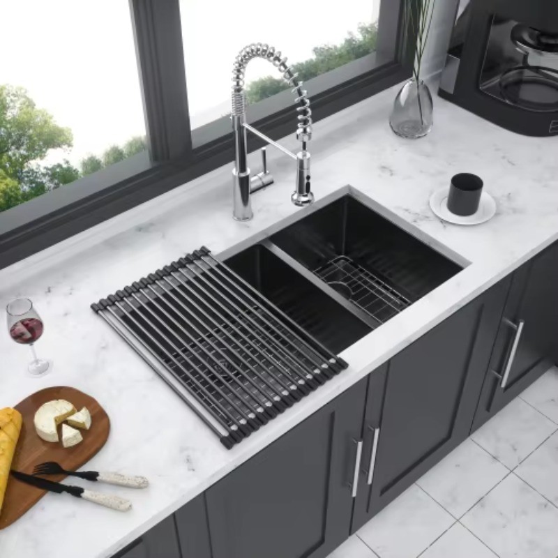 อ่างล้างจานคู่ขนาดใหญ่ทันสมัยแ - Commercial Kitchen Double Sink บทวิจารณ์และราคา
